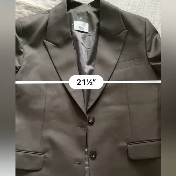 The Frankie Shop oversized wool blazer brown mushroom taupe - Picture 8 of 12